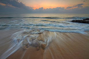 sea, dawn, landscape, nature