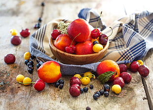 Fruits,  Berries,  Plate,  Peaches HD wallpaper