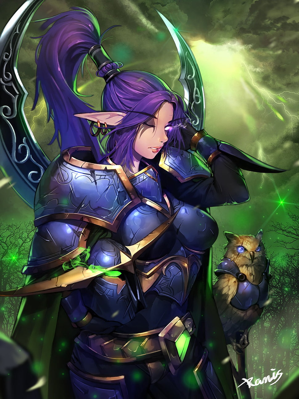 female animation character, fantasy art,  World of Warcraft HD wallpaper
