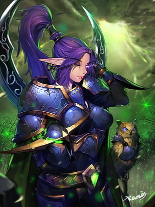 female animation character, fantasy art,  World of Warcraft