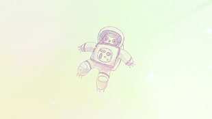 sloth astronaut illustration, sloths, animals, spacesuit HD wallpaper