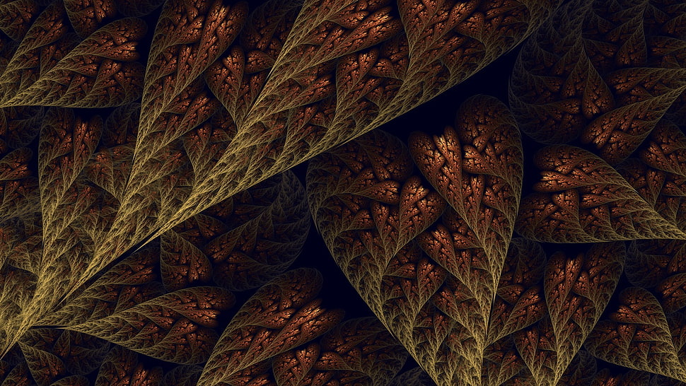 blue and brown floral area rug, abstract, fractal, digital art HD wallpaper
