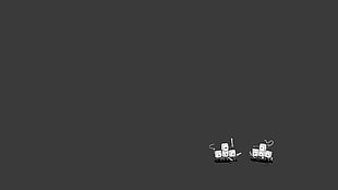 white and black keyboard caps wallpaper, drawing, humor, simple background HD wallpaper