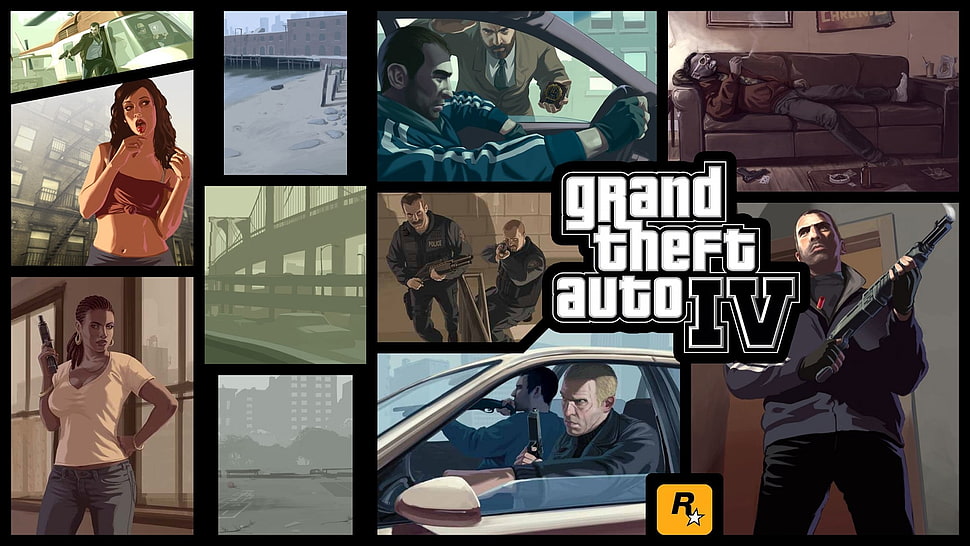 Grand Theft Auto IV poster HD wallpaper