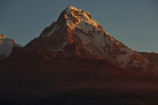 mountain summit, mountains, Nepal, sunset, landscape