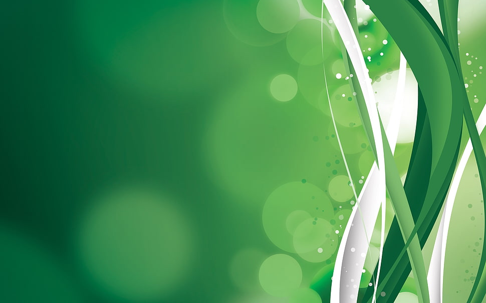 green illustration HD wallpaper