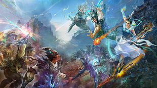 game characters digital wallpaper, Jade Dynasty, video games