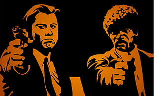 two men illustration, Pulp Fiction HD wallpaper
