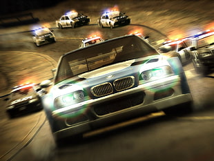 green BMW car, Need for Speed: Most Wanted, BMW, car, video games HD wallpaper