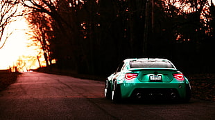 green coupe, Toyota GT86, GT86, camber, BBS