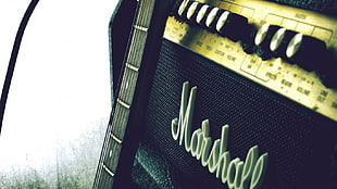 black Marshall guitar amplifier, Marshall