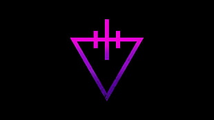 reversed triangle purple and pink logo, The Devil Wears Prada