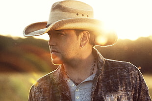man wearing brown cowboy hat HD wallpaper