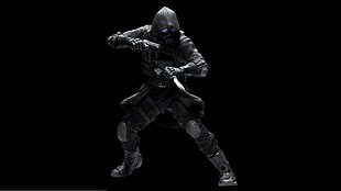 combat artist wearing gas mask graphic, Resident Evil HD wallpaper