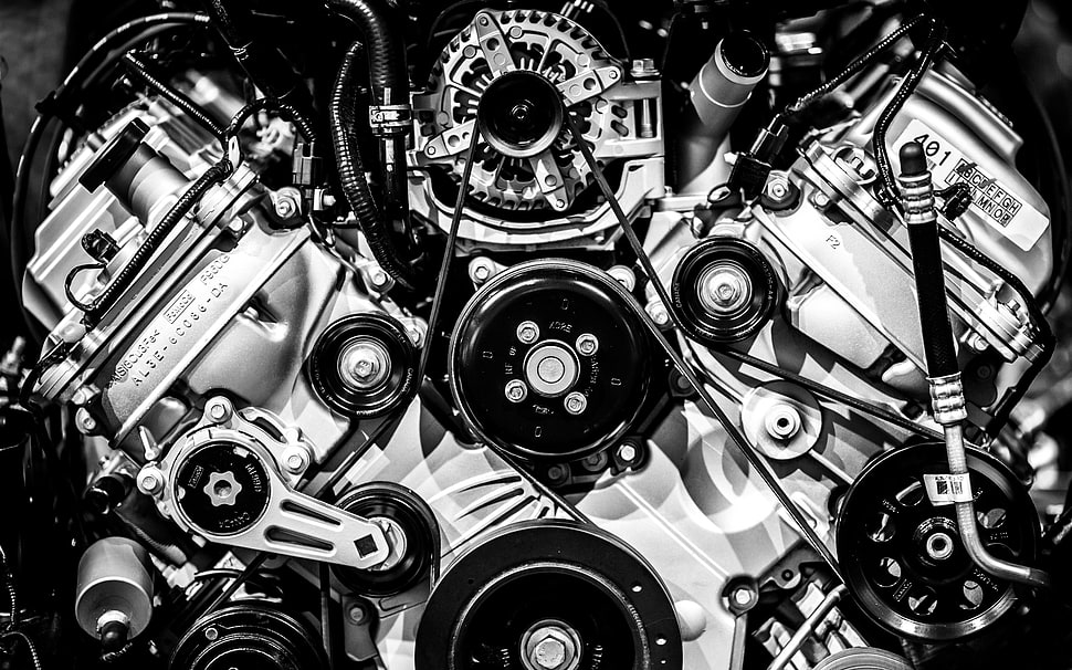gray and black engine block HD wallpaper