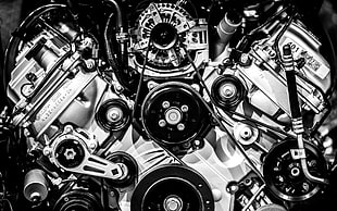 gray and black engine block