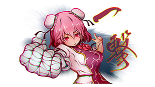 Street Fighter character, Touhou, Ibaraki Kasen, pink hair, bandage