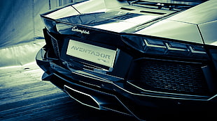 black Lamborghini Aventador, Lamborghini Aventador, car, Lamborghini HD wallpaper