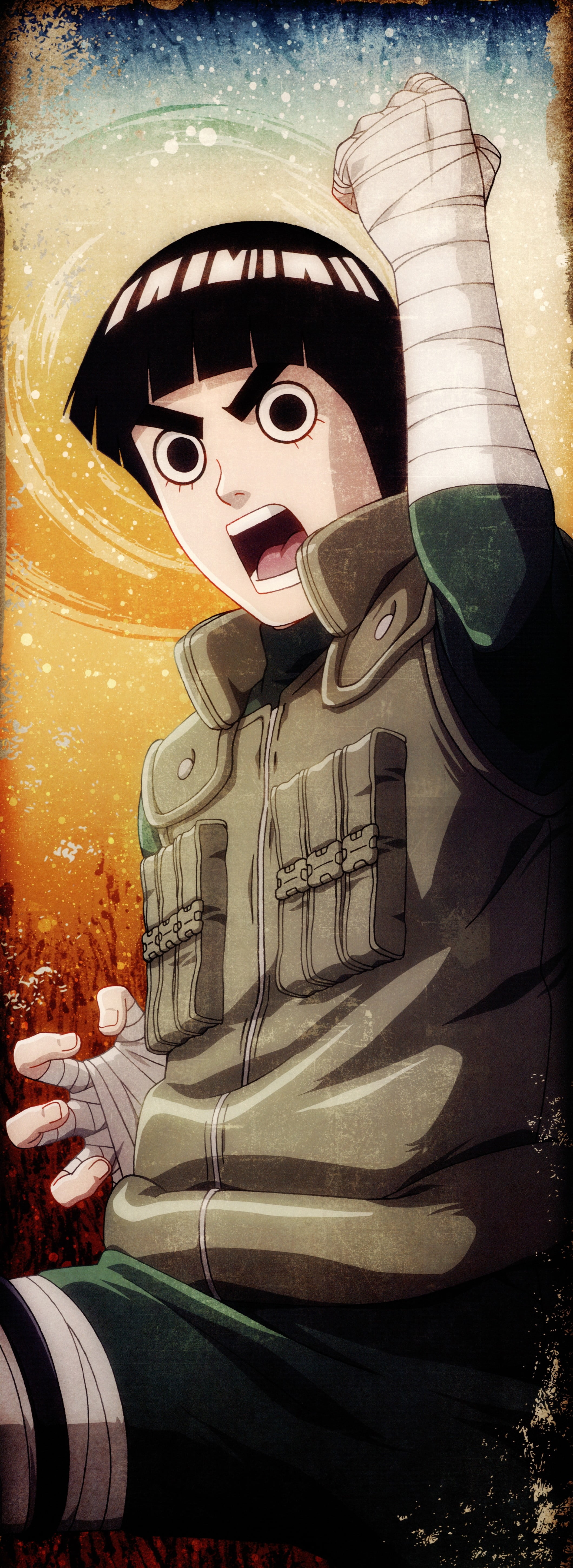 Rock Lee from Naruto illustration, Naruto Shippuuden, Rock Lee