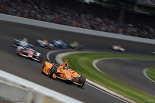 orange F1 car, 2017 (Year), Indy 500, Fernando Alonso, McLaren