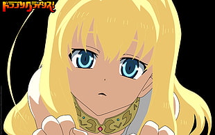 yellow long-haired female anime character