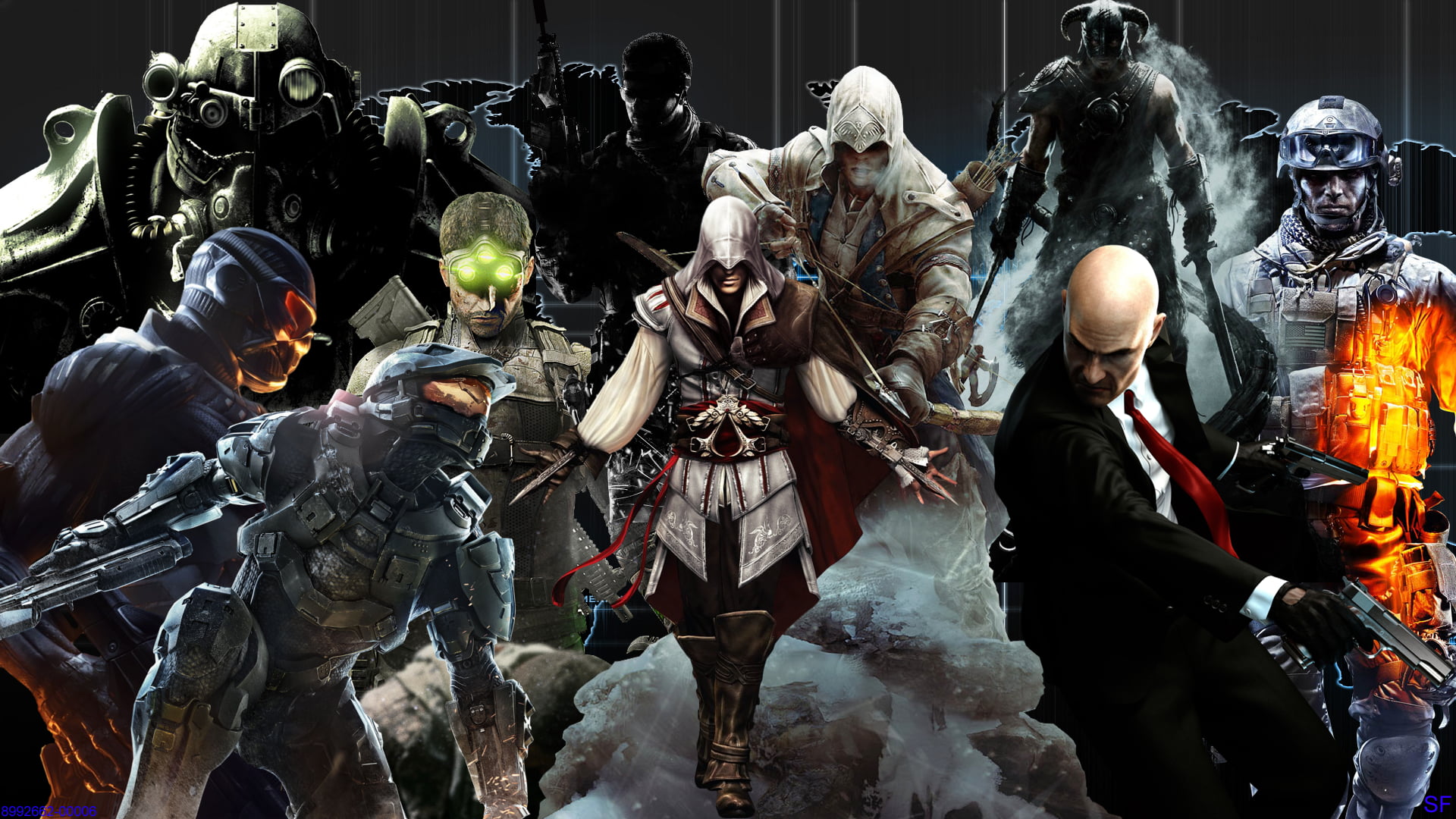 assorted game characters poster HD wallpaper.