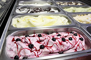macro photography of ice creams