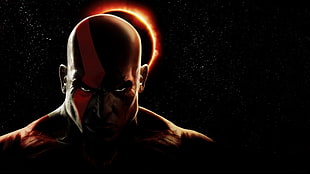 Kratos illustration, Kratos, God of War, video games