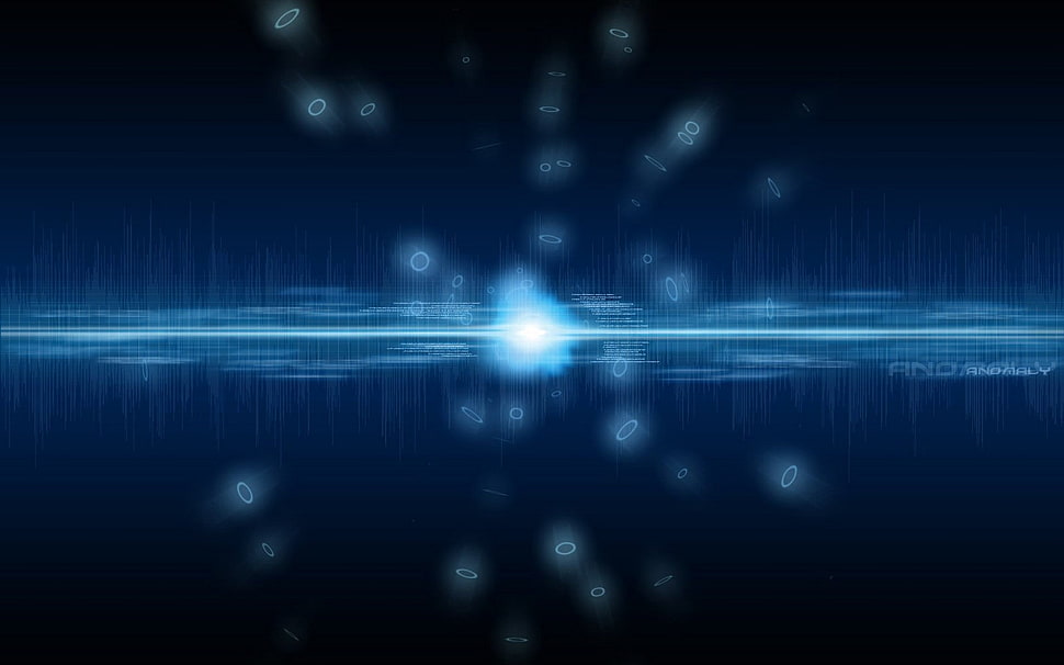 blue and black artwork HD wallpaper