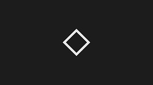 square white logo, black, lozenge, abstract, minimalism