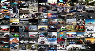 assorted die-cast car collection, car, Nissan Skyline GT-R, Nissan, collage