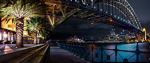 link bridge above body of water, ultrawide, Sydney, skyline