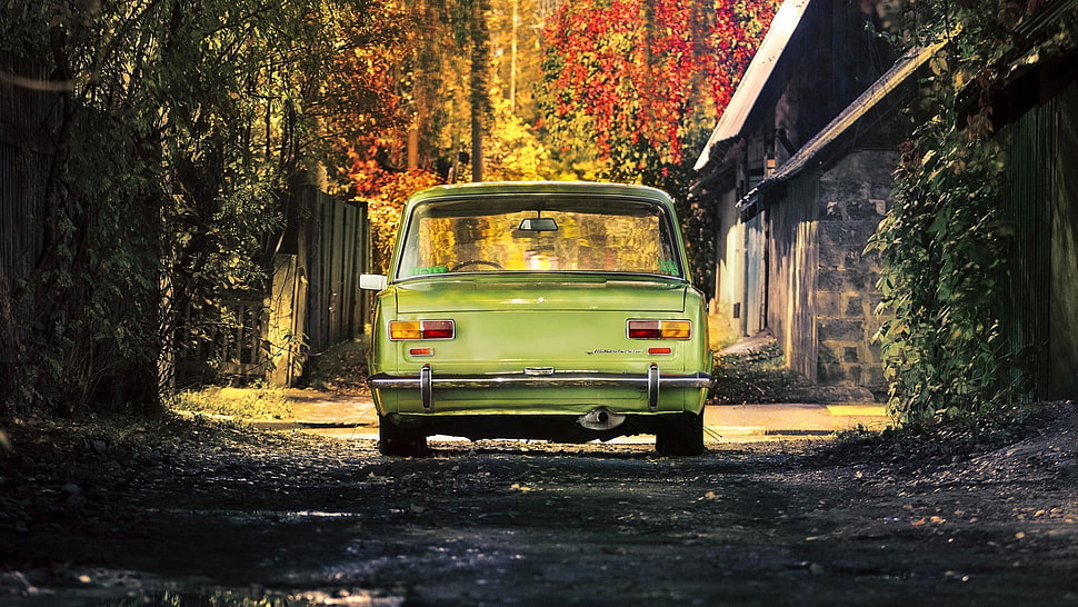 classic green car, LADA, VAZ, Lada 2101, VAZ 2101 HD wallpaper