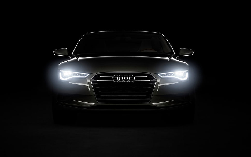 gray Audi car HD wallpaper