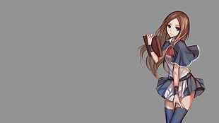 female anime character illustration, anime, anime girls, simple background, Castlevania: Portrait of Ruin HD wallpaper