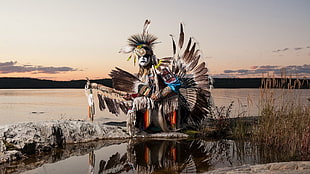 Native American, Shaman, men, spiritual HD wallpaper