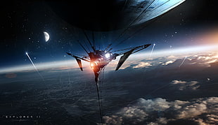 Explorer game application, space, planet, Moon, Sun