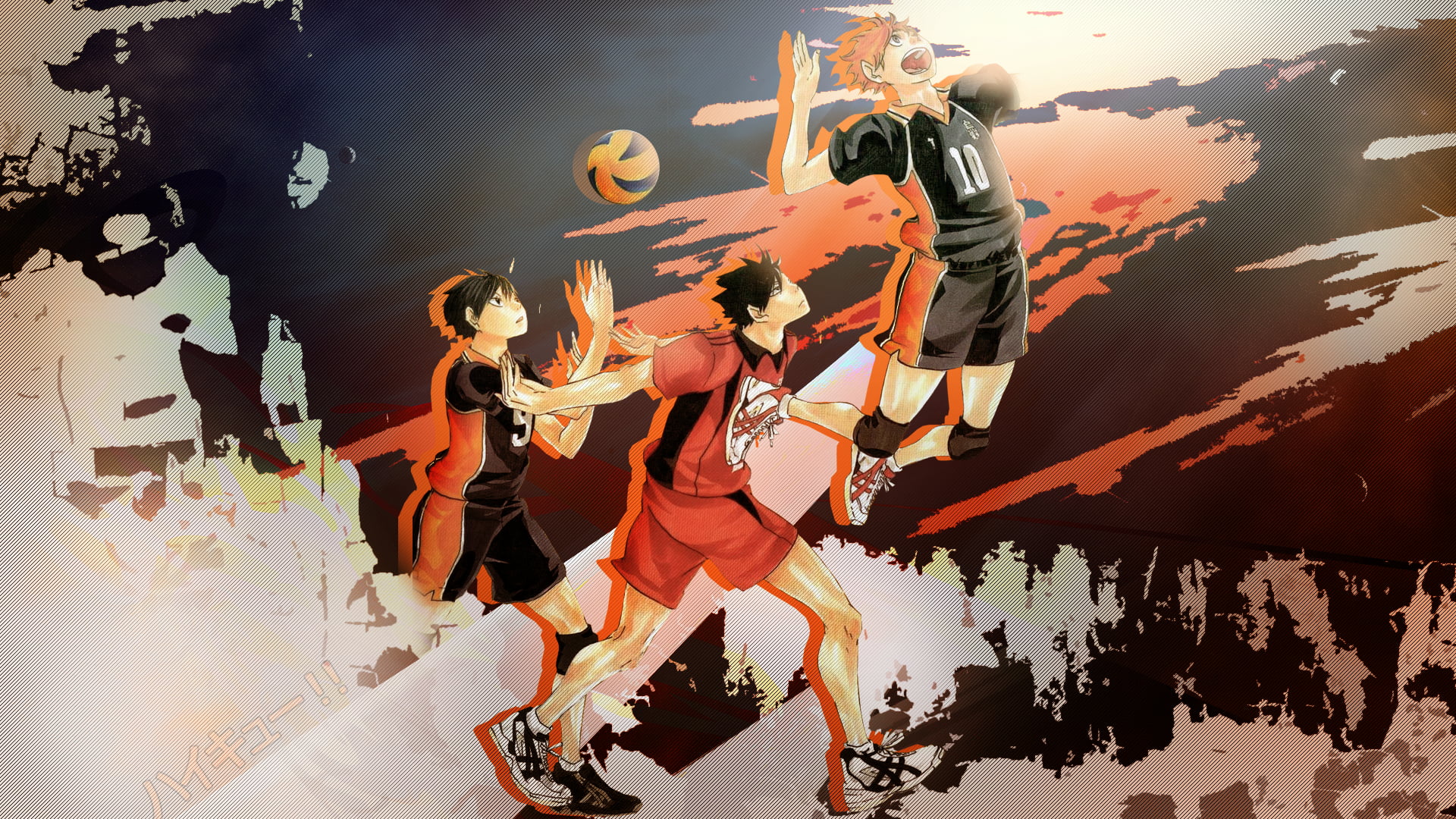 Haikyu wallpaper, Haikyuu!!, anime boys, Hinata Shouyou, Kageyama Tobio