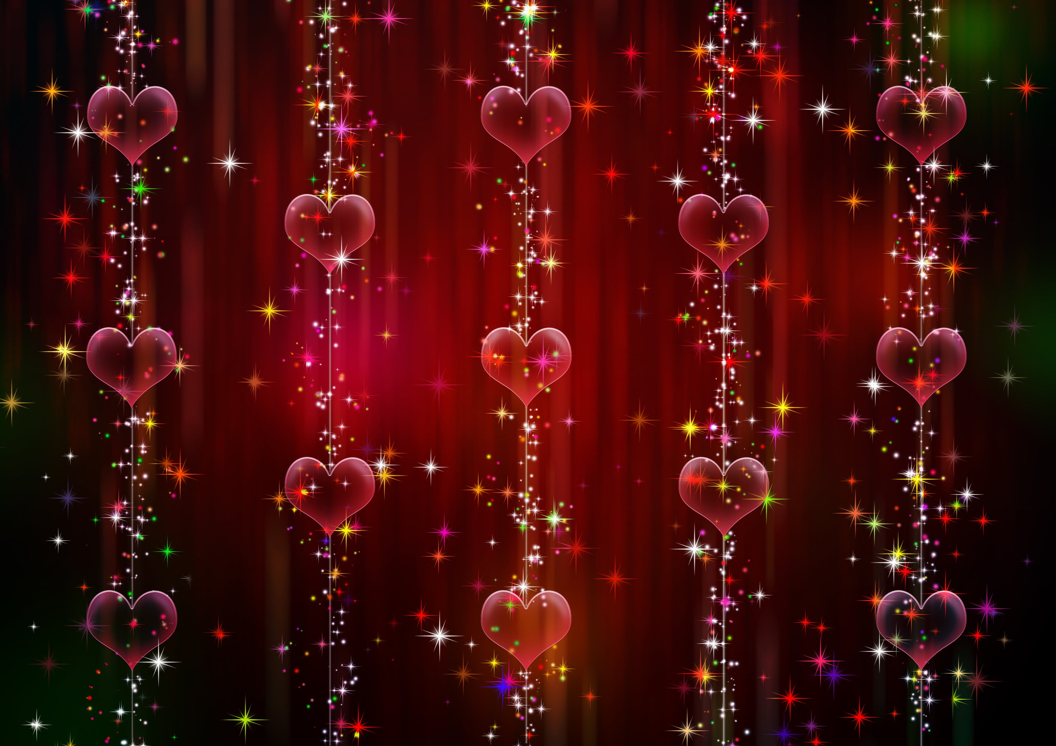Sparkling heart illustration, Heart, Shine, Red HD wallpaper | Wallpaper  Flare