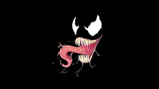 Marvel Venom illustration, Venom, Marvel Comics, villains, black background