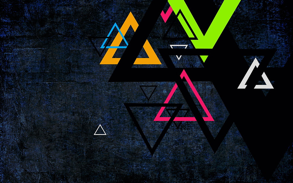 black and red wooden table, abstract, simple background, triangle HD wallpaper