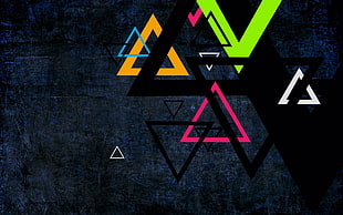 black and red wooden table, abstract, simple background, triangle