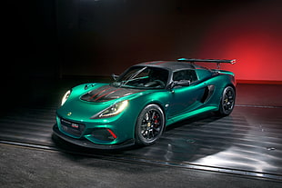 green concept sports car HD wallpaper