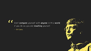 Bill Gates quote with black background