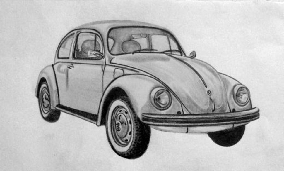Volkswagen Beetle Print  Aaron Thomas Art