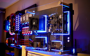 photo of black mining rig HD wallpaper