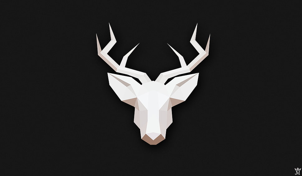 brown deer vector illustration HD wallpaper