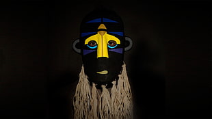 black mask illustration, SBTRKT