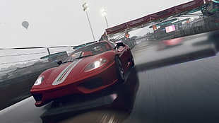 red and white sports car, Ferrari Challenge Stradale, Ferrari, Forza Horizon 2, video games