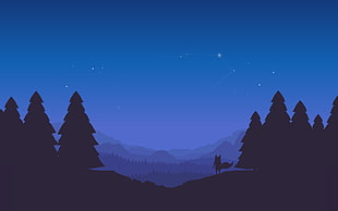 silhouette of trees illustration
